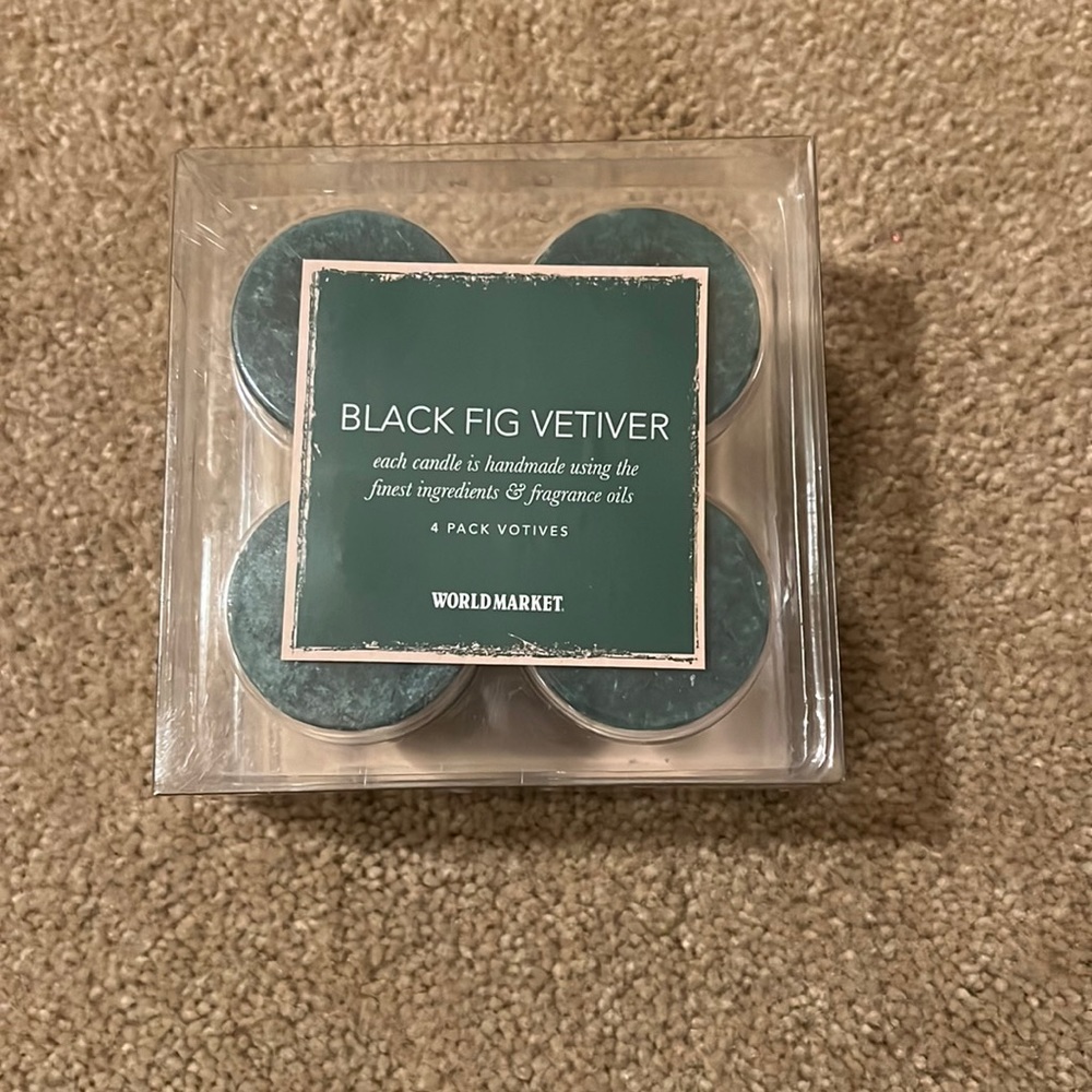 Candles set of 4 evergreen color NEW 🥝🥑🥬🫑🥦🍒🍒🍒🍒